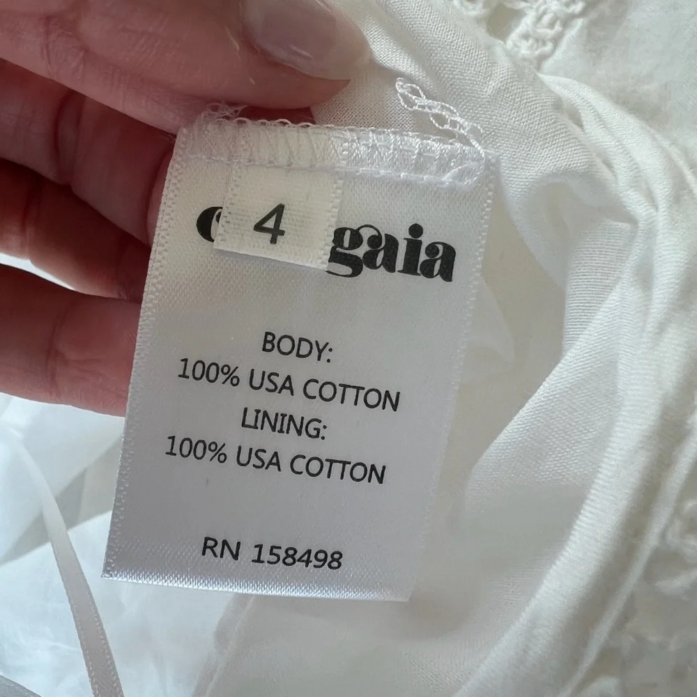 NWT Cult Gaia Cove Cup Up Crochet Pants in White - Picture 7 of 9